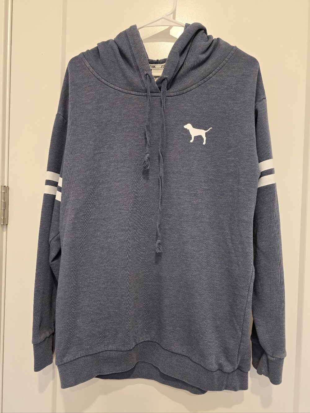Victoria's Secret PINK Heathered Blue Sweatshirt With Dog Logo